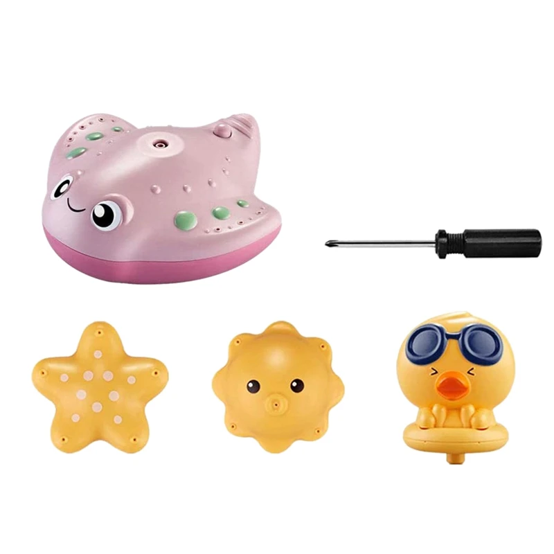 

Baby Bath Toy for Toddler Floating Water Sprinkler Bathtub Swimming Pool Toy with 3 Replaceable Spray Accessories