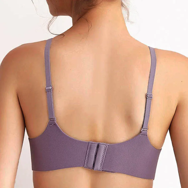 Бюстгальтер женский с глубоким U-образным вырезом бесшовный Бралетт чашками