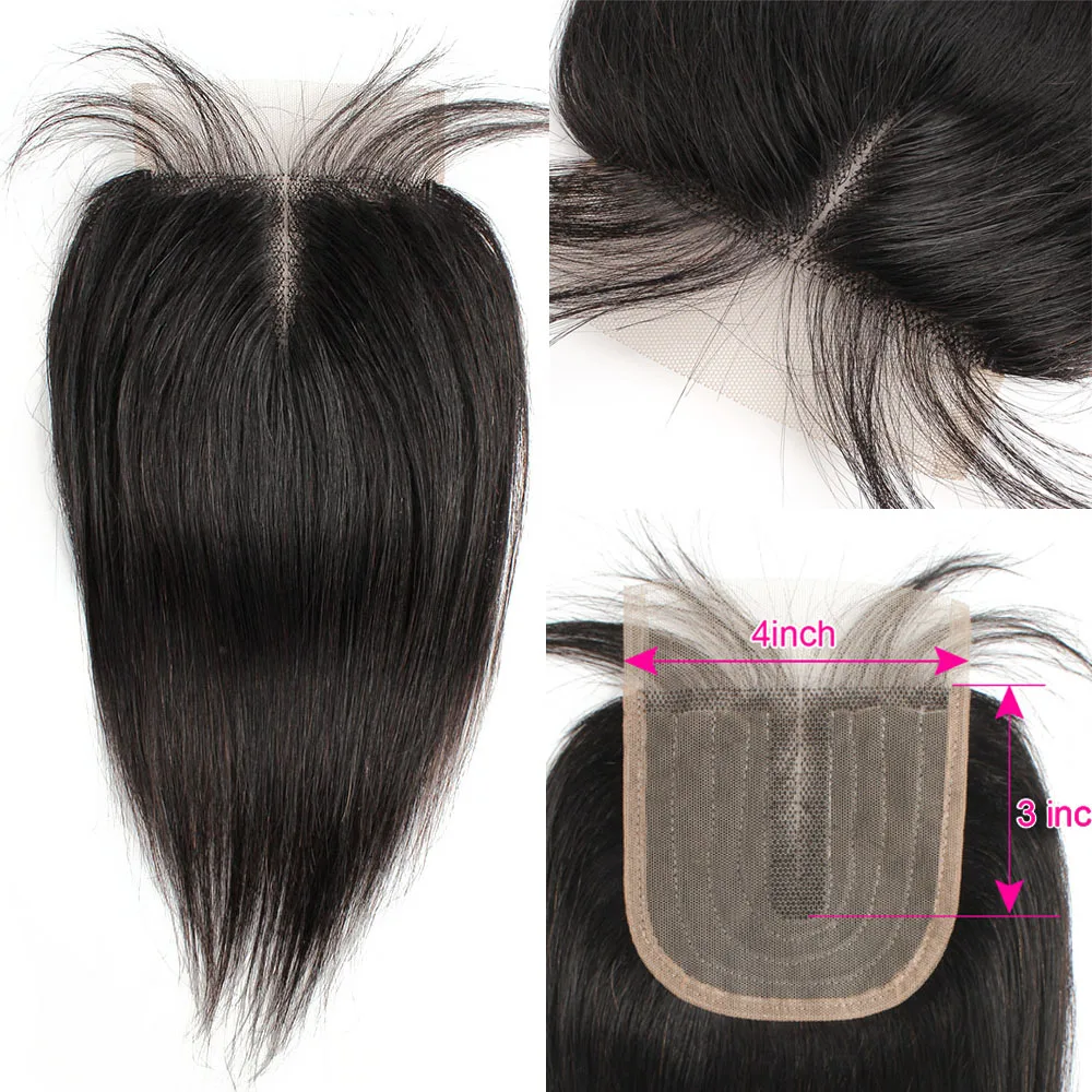 

Bobbi Collection Straight 4x1 Lace Closure Natural Black Indian Remy Human Hair Middle Part 10-20 inch