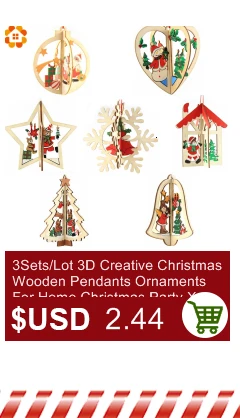 12 шт./лот DIY белые и красные рождественские печатные деревянные подвески, украшения для детей, рождественские подарки, украшения для елки