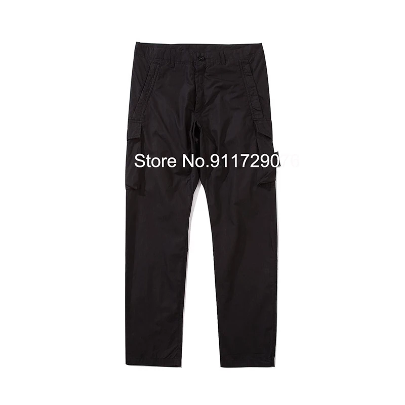 

High Quality Pocket Cross Embroidery Pants Men Women Ghost Patch Cargo Trousers Men Cotton Casual Sweatpants