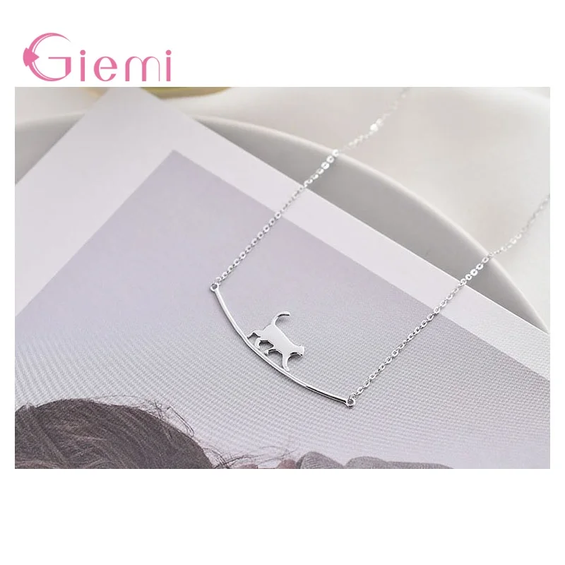 Женская цепочка из серебра 925 пробы с кулоном