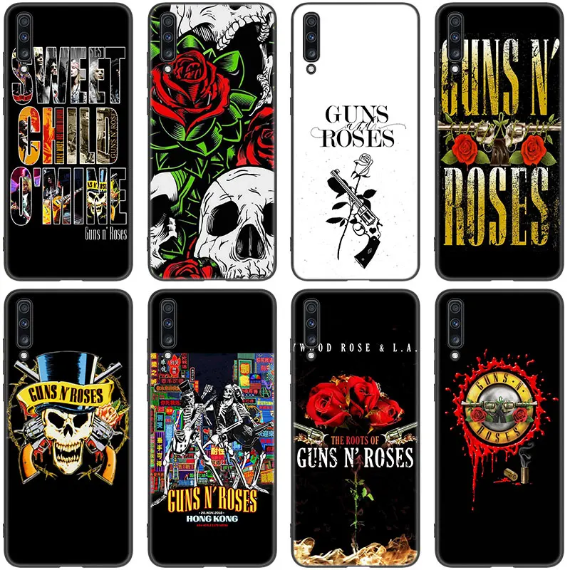 Чехол Guns N Roses с черепом для Samsung Galaxy A01 Core A03S A10 A20E A21 A30 A40 A42 A82 A90 A6 A7 A9 A8 + 2018 A5 2017