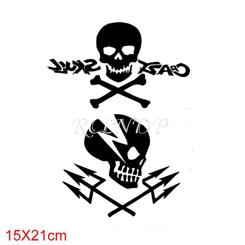 Водостойкая Временная тату наклейка череп пират Трайдент поддельные флэш Ручная