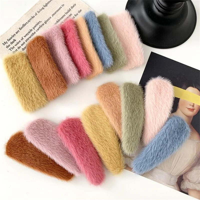 Модные зима осень Для женщин девочек Карамельный цвет шерсти BB волос аксессуары