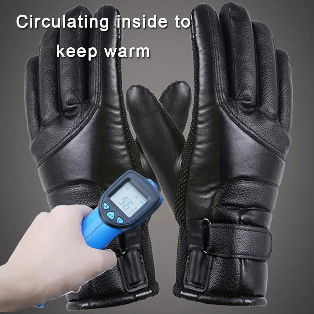 

Winter Electric Heated Gloves Outdoor Waterproof Windproof USB Rechargeable Heated Heating Gloves Cycling Gloves Motorcycle S6O8