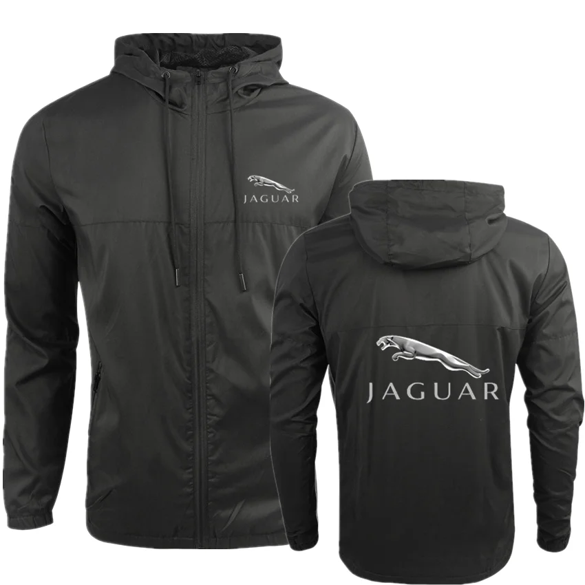 

2021 Spring Autumn Jaguar Car Letters Printing Fashion Comfortable Men's Sweatshirt Slim Casual Zipper Hoodie Men's Sportswear