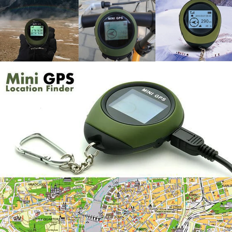 

GPS Tracker Satellite Navigation Receiver Logger USB Rechargeable Handheld Location Finder Tracking for Traveler Compass Finder