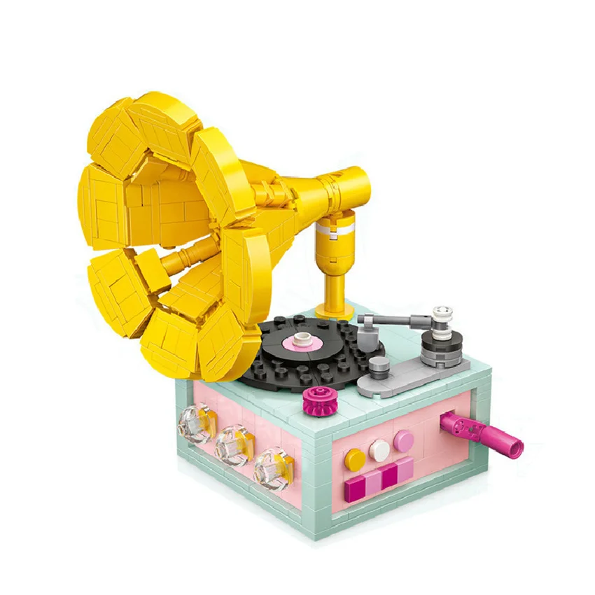 

431 шт. музыки Радио Модель граммофон DIY Строительные кирпичи игрушки Обучающие игрушки для подарков для Для детей