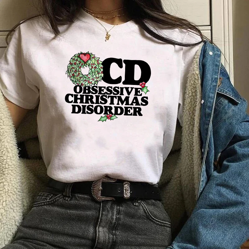 Женская модная Новогодняя одежда с принтом Merry Christmas женская футболка Kawaii футболка Camisas панк женские футболки