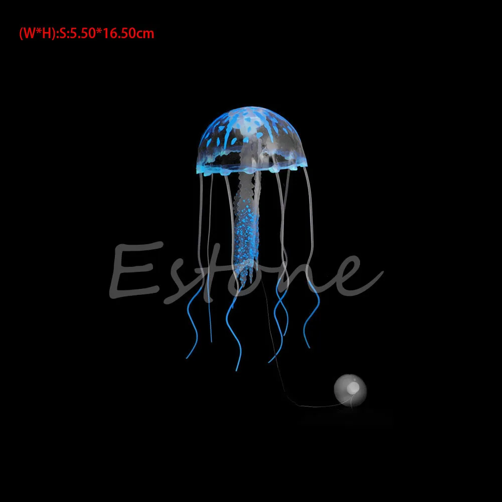 

C5AC Artificial Jellyfish Aquarium Decoration Glowing Effect Fish Tank Ornament Decor