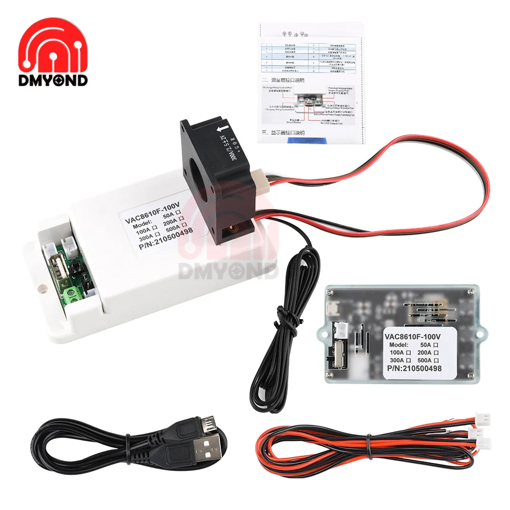 2.4 Inch Wireless Voltage Meter Voltmeter Ammeter DC 500V 100V Solar Battery Charging Coulometer Capacity Power Detector Tester |