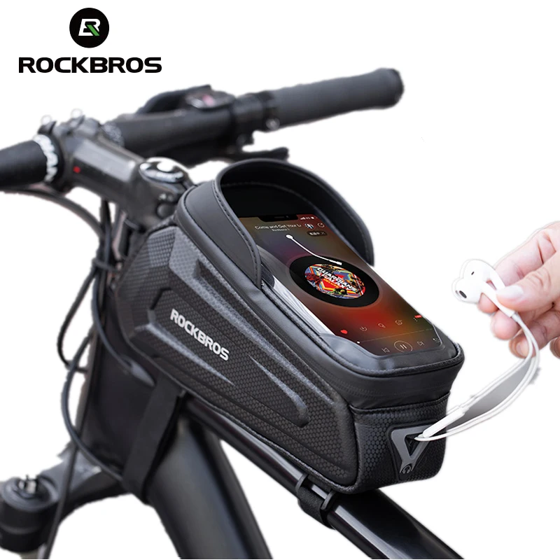 ROCKBROS велосипедная сумка непромокаемая 6 8 дюймов с сенсорным экраном жесткая 1.7L MTB