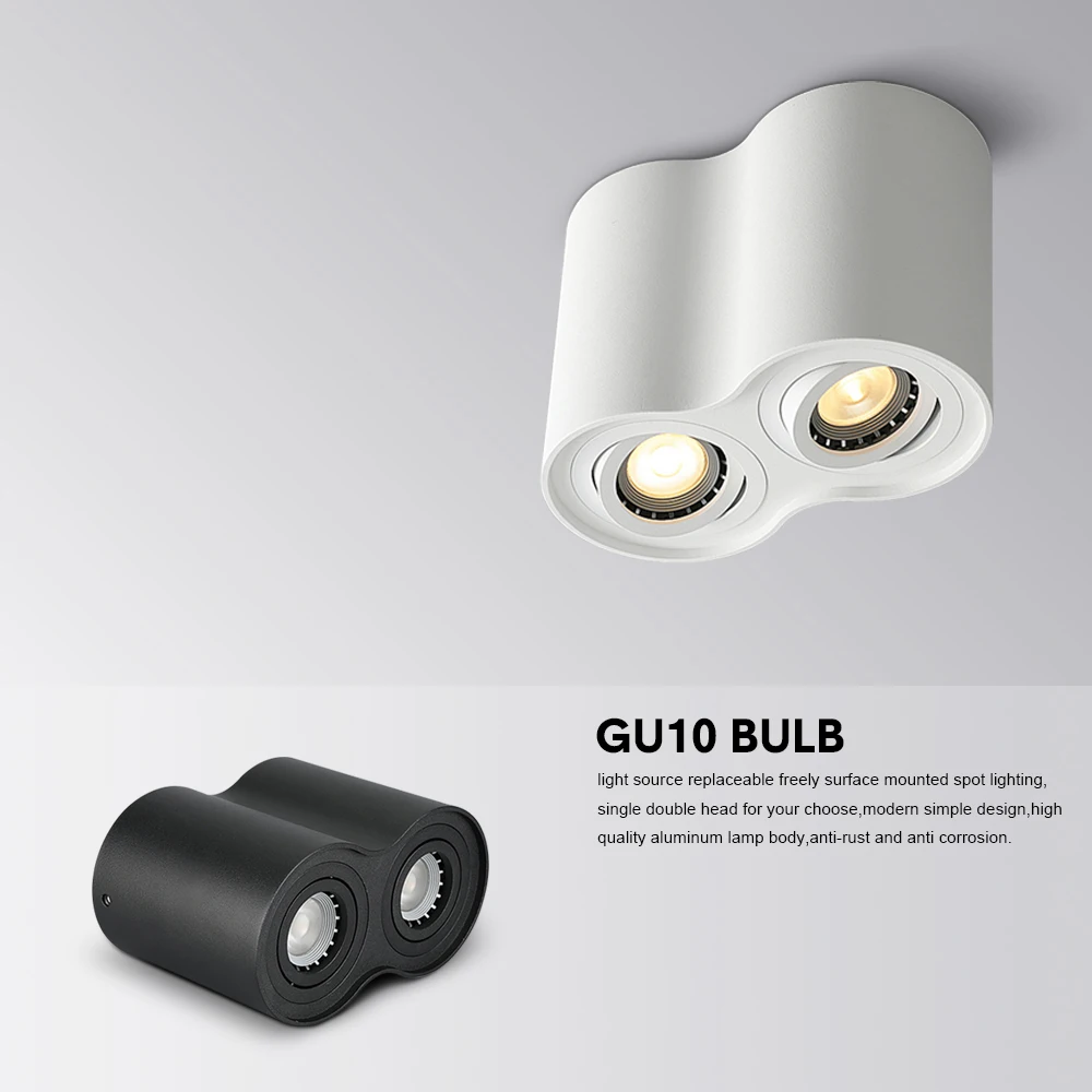 

GU10 Led Downlight Surface Mounted Spot Led Ceiling Light Bulb Replaceable Freely Led Lighting For Bedroom Corridor Stores