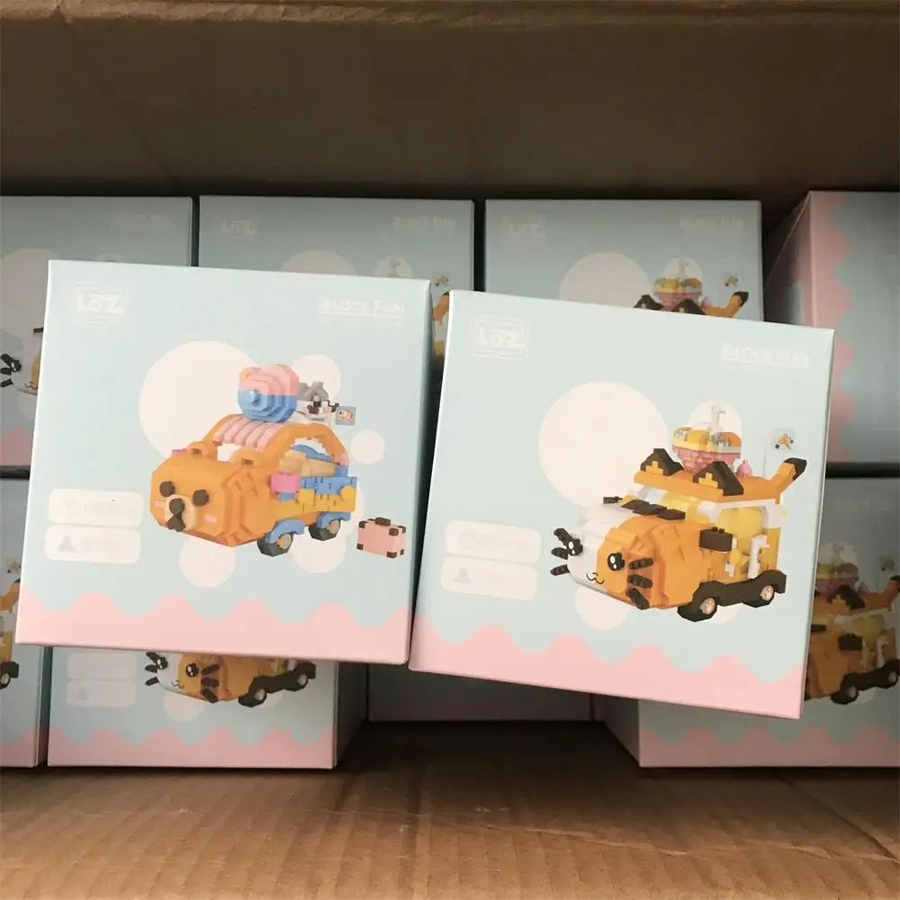 Лоз мини-блоки мультфильм аукцион кубики числа аниме кошка модель подарок для