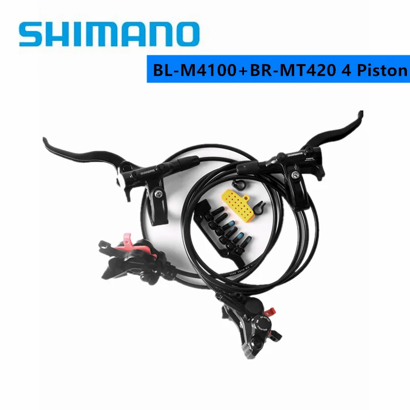 Набор гидравлических дисковых тормозов SHIMANO DEORE M4100/MT420 с рычагом тормоза BL и