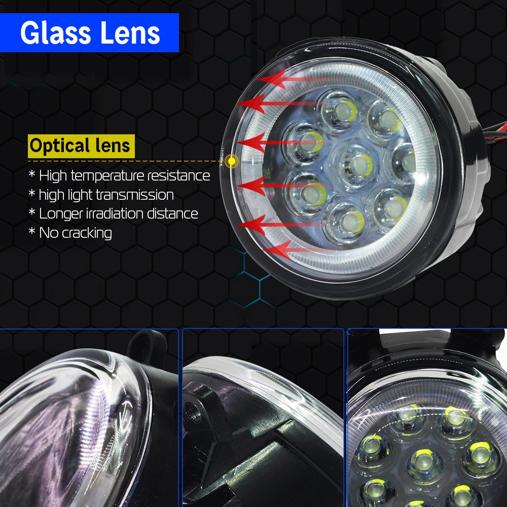 Cawanerl 2 X стайлинга автомобилей Светодиодный туман светильник глаза ангела