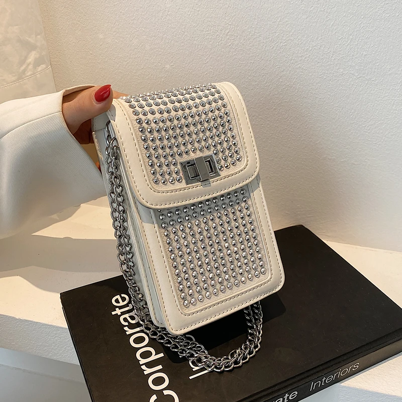 

2021 New HOT Diamond Hobo Bag Diamonds Women Clutch Fashion Vintage Shoudler Handbag Diamond Messenger Handbag Femme Purse