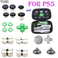yuxi magnetic metal bullet buttons for ps5 controller thumbsticks joystick grips caps d pad accessories