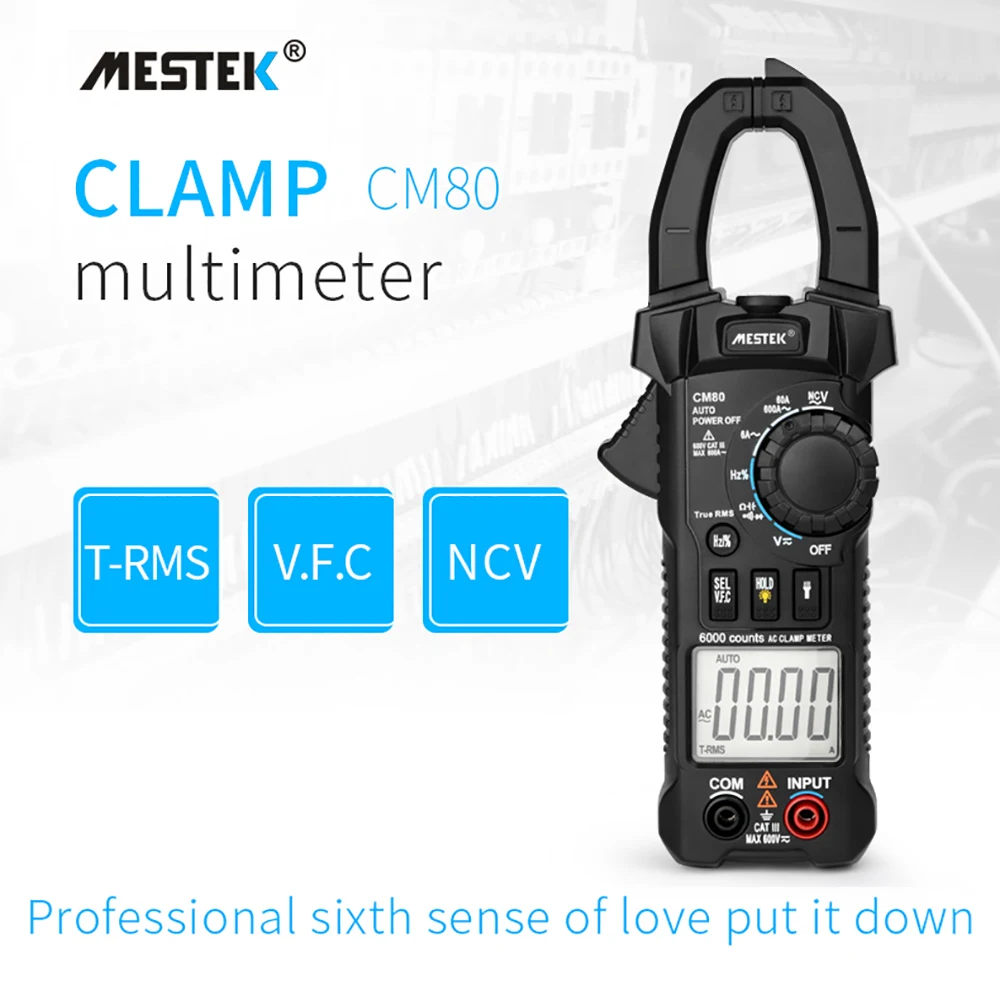 MESTEK цифровой клещи CM80/81 VFC NCV Автоматический диапазон мультиметры мультиметр AC/DC Напряжение Ток Емкость Частота тестер