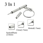 1 шт. мини-отвертка 3 в 1 шлицеваяPHШестигранная отвертка для гнезда очков телефона часов ремонтный инструмент брелок для ключей