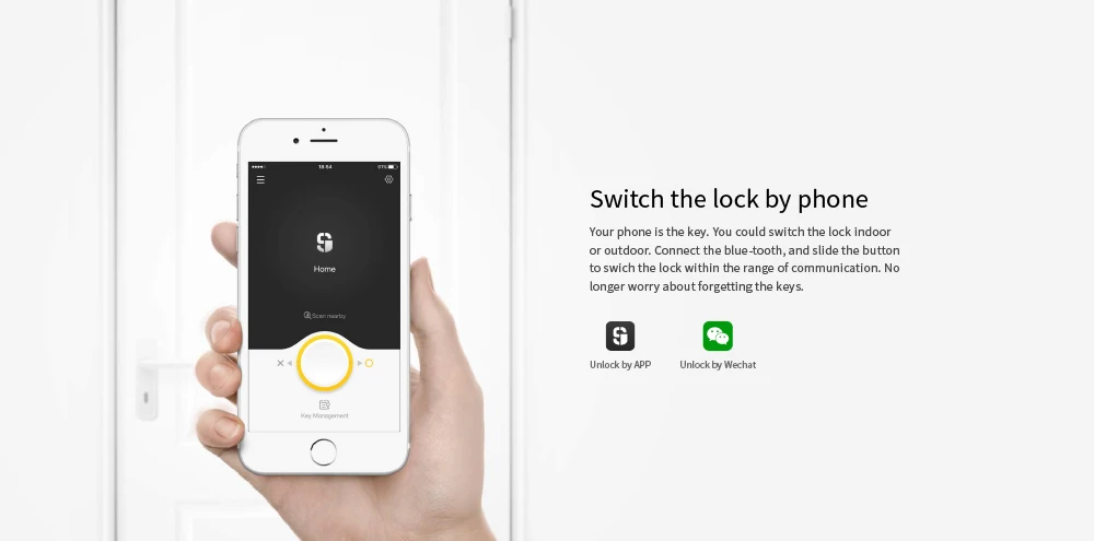 Xiaomi обновленная версия Sherlock Smart Stick Lock S Защита Безопасности Bluetooth беспроводной замок приложение умный пульт дистанционного управления