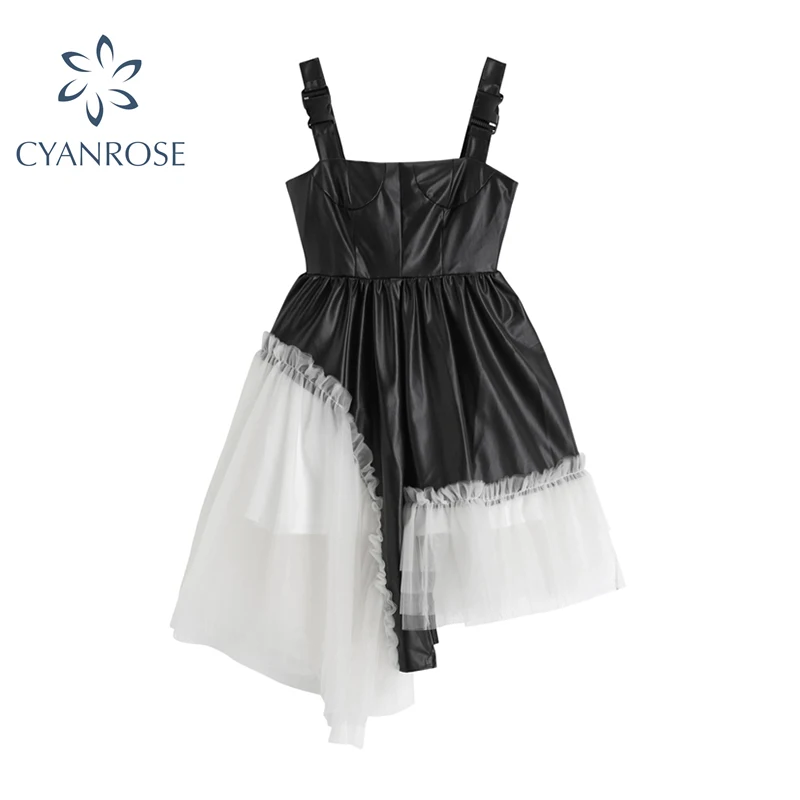 Асимметричный дизайн женское платье на бретельках Новинка лета 2021 модное