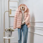 Пуховик женский осенне-зимний, легкий, с капюшоном, 8XL, 7XL, размера плюс