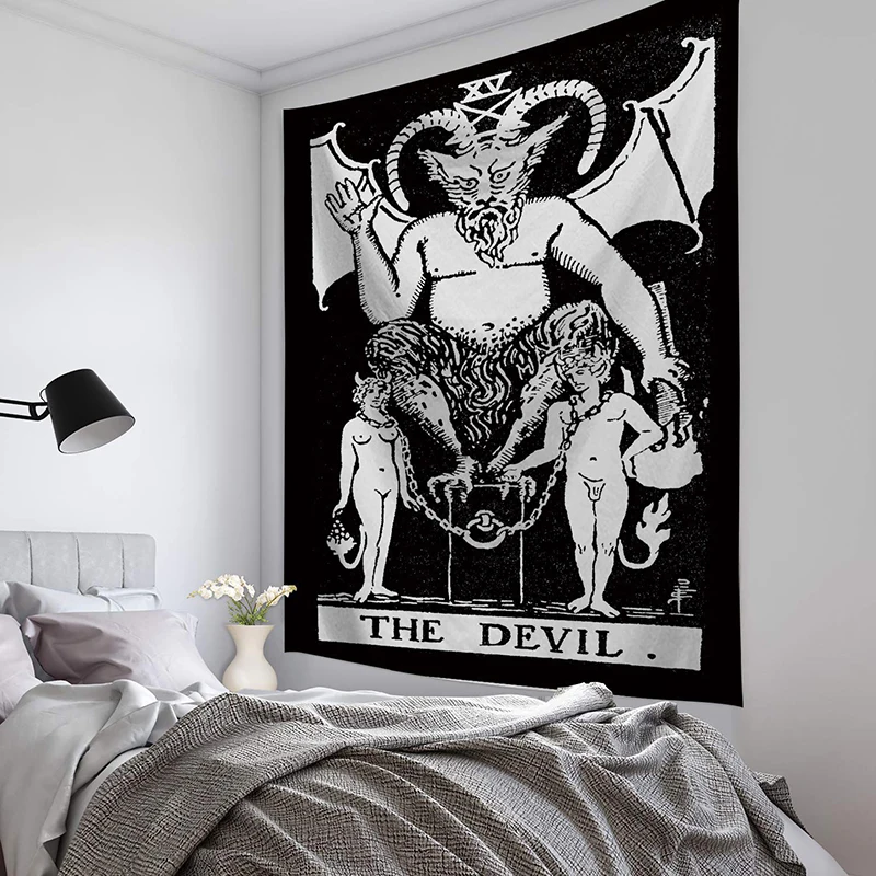 

Mandala Tapestry Tarot Card Wall Hanging Astrology Divination Witchcraft Room Decor Tapestry Bedspread Sun Moon Wall Decorations