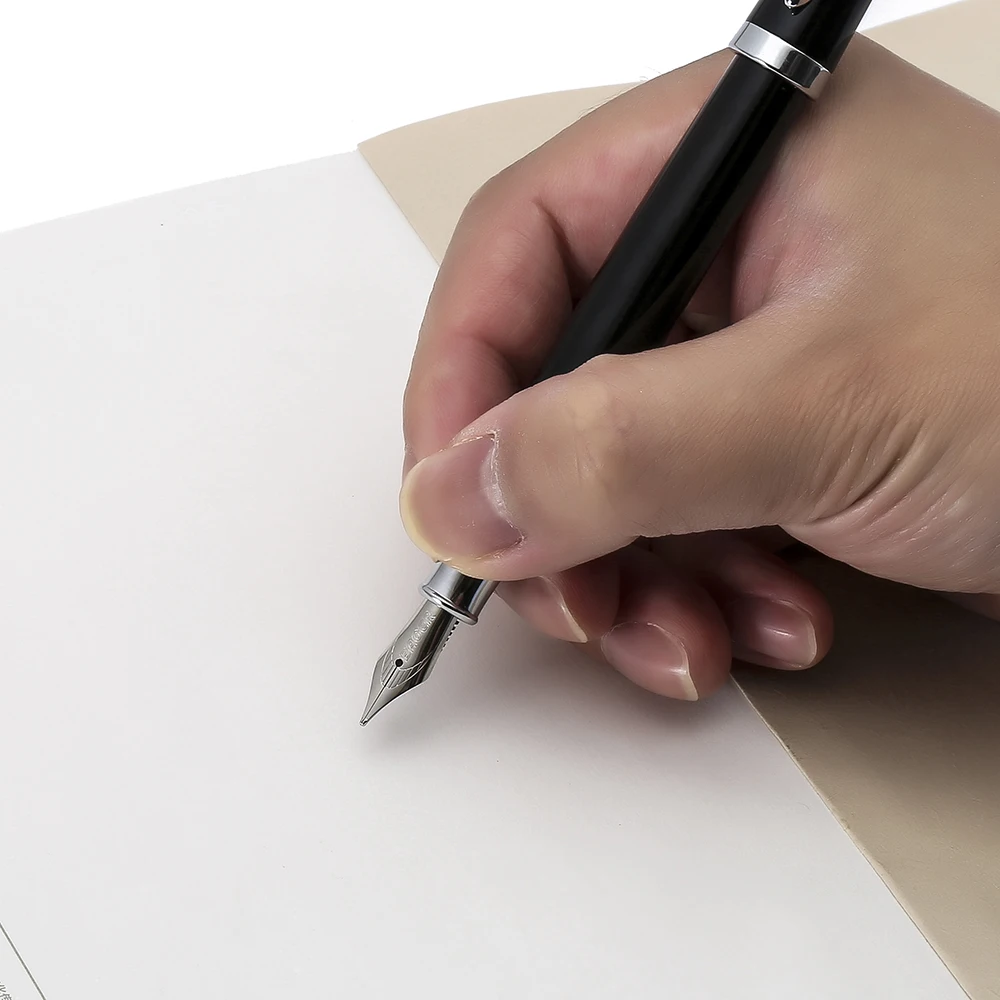 Легкая ручка фонтан чернилами Нержавеющая сталь металлические авторучки