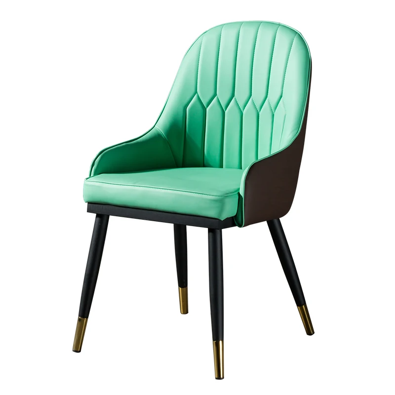 Скандинавский стол стул простой домашний кожаный обеденный Инс сетка красный