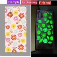 customized diy incoming call led phone case for samsung a42 a12 a91 galaxy note 8 9 10 pro plus note 20 plus ultra glass funda