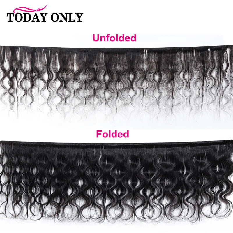 Сегодня только перуанские Волнистые пряди с фронтальной человеческих волос Remy