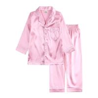 hooyi girls baby pajama sets summer toddler boys long sleeve pajamas kids clothes 2 pieces rayon pink sleepwear