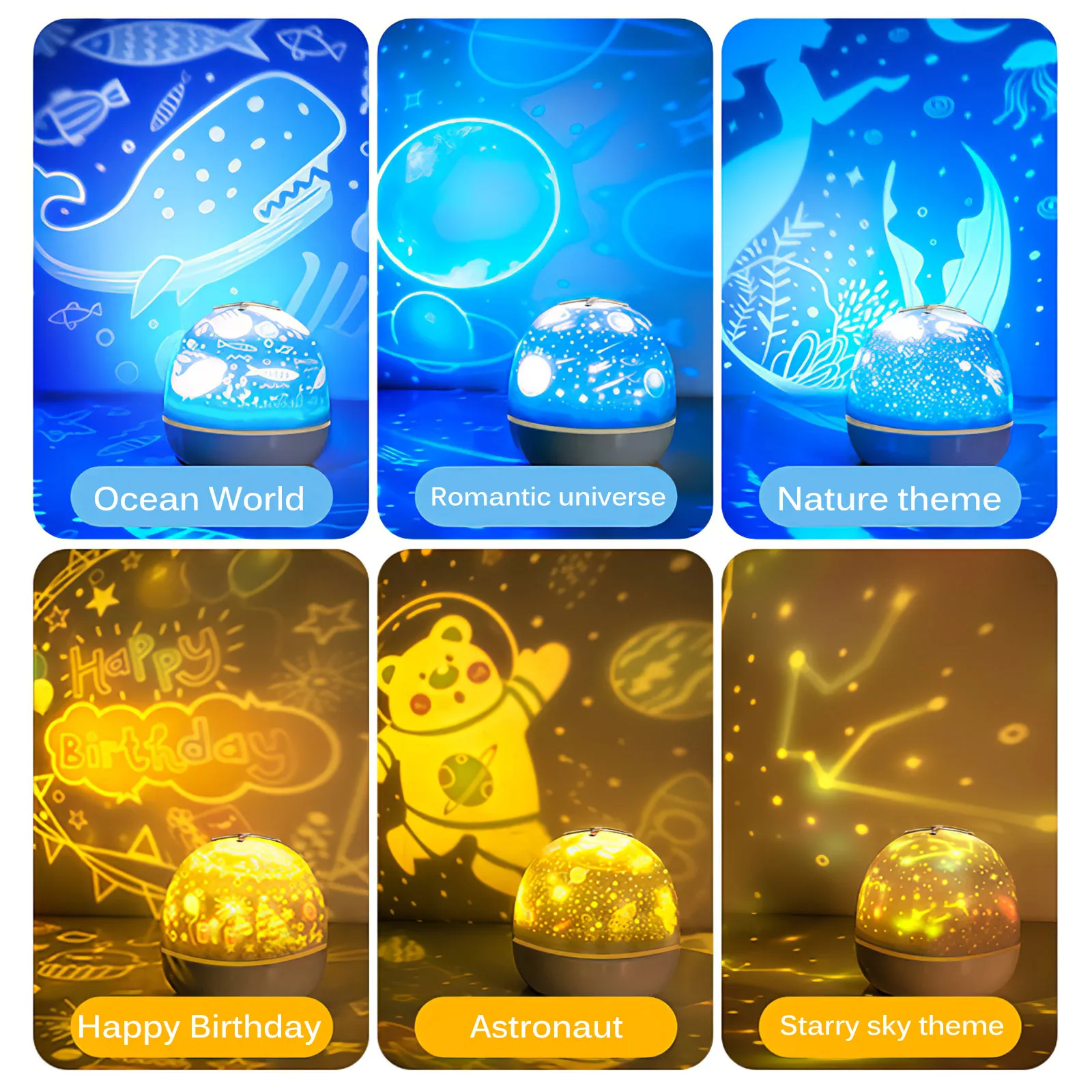 

Ocean Wave LED Star Projector Night Light Galaxy Starry Night Lamp Projector With Music Bluetooth Speaker Remote Control Gift