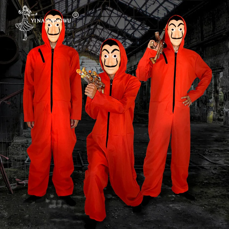 La Casa De Papel Сальвадор Дали фильм Косплэй костюм вечерние Хэллоуин маска деньги Heist