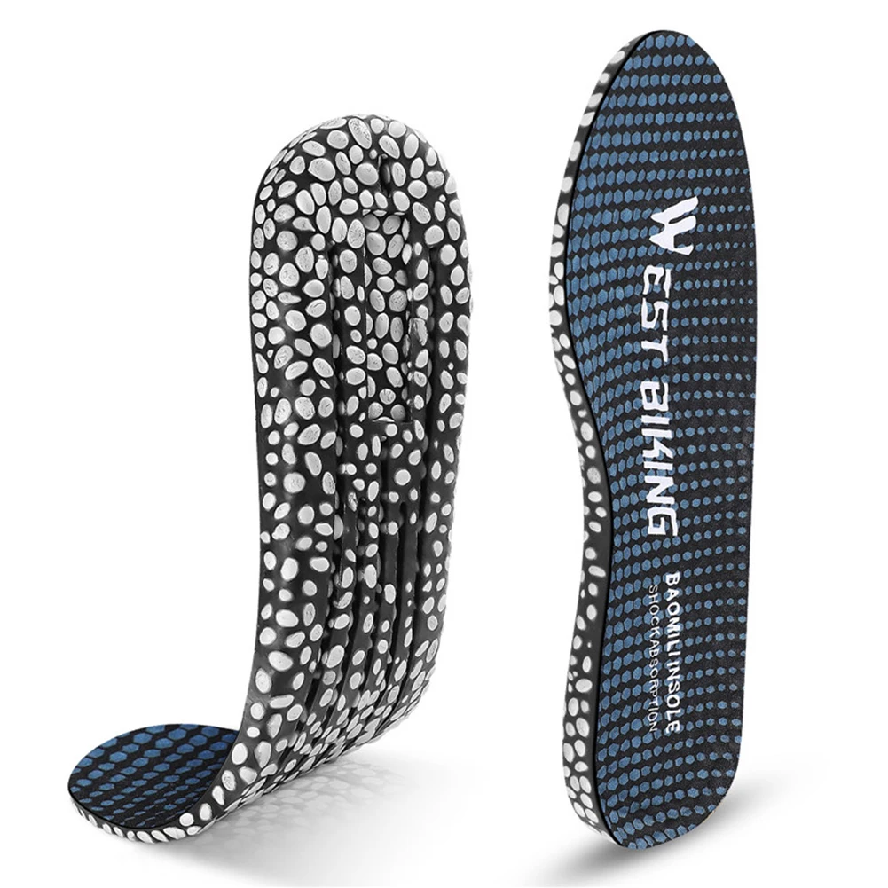 

1pair Men Women Shock Absorption Cycling Insole Non Slip Running Rebound Protection Outdoor Sports Cushioning Breathable PU Foam