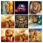 RUOPOTY 5d алмазная картина льва полная квадратная и круглая Алмазная вышивка мозаика Животное украшение домашний подарок хобби