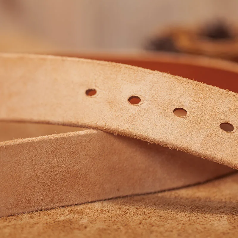 Ремень мужской из натуральной коровьей кожи с винтажной пряжкой - купить по