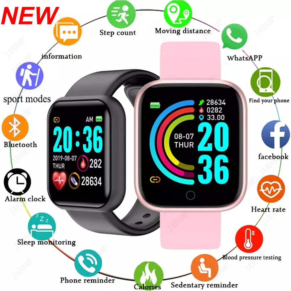 

Y68 Smart Watch Men Wristwatches Smartwatch Electronic Clock Fitness Monitor Men Gift Reloj inteligente for Huawei Relogio SB001