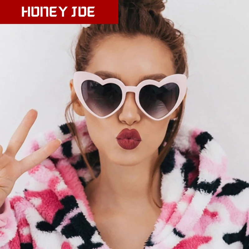 Женские винтажные солнцезащитные очки в форме сердца брендовые дизайнерские