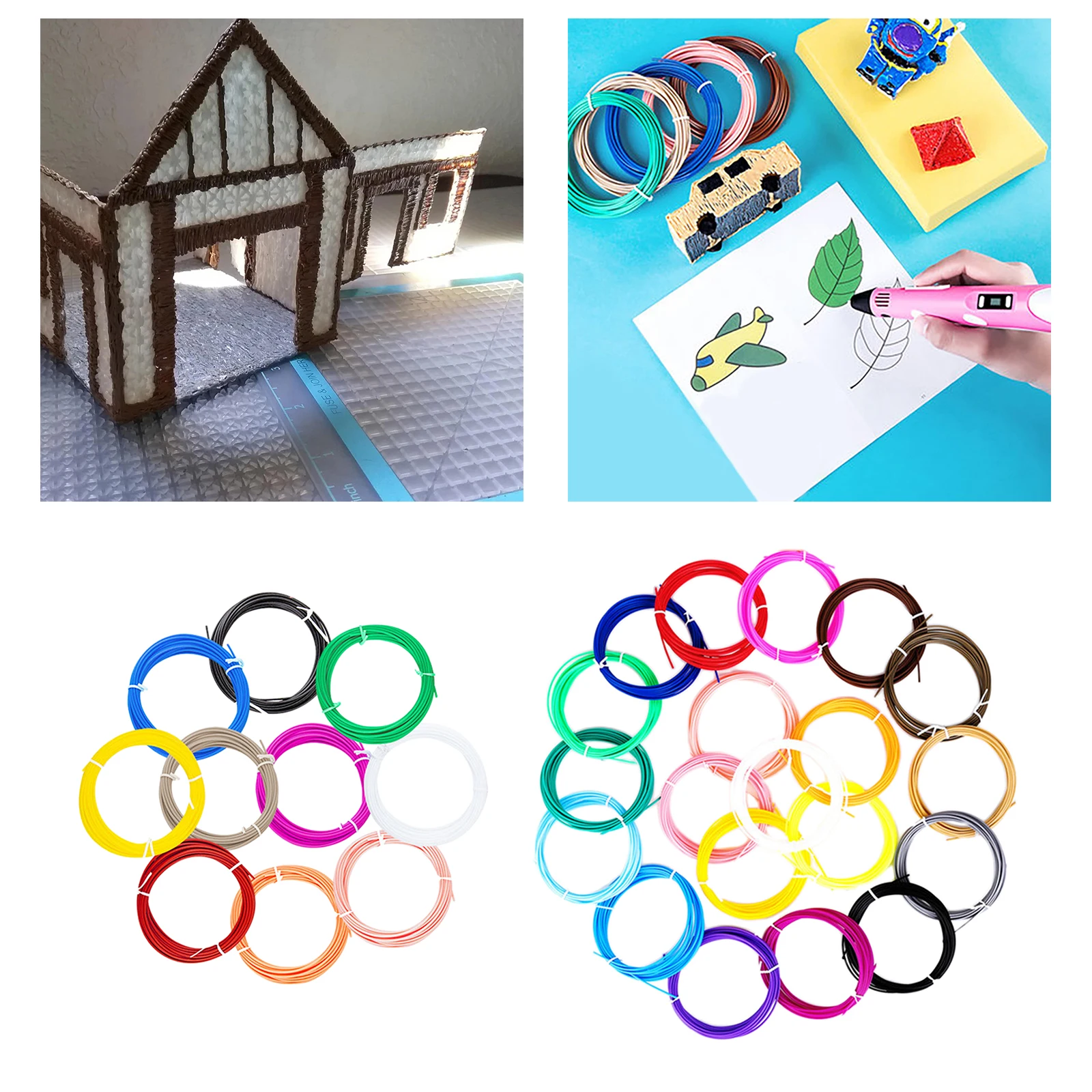 

10/20Pack PLA Filament 1.75mm For 3D Printer Printing Drawing Pen