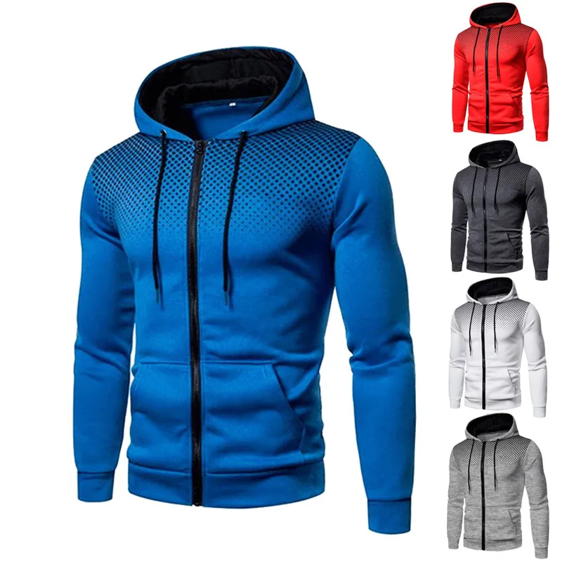 

2021 Fashion Men's Hoodie Street New Casual Hooded Jacket Zipper Top Jogging Brand Sportswear Men's Clothing