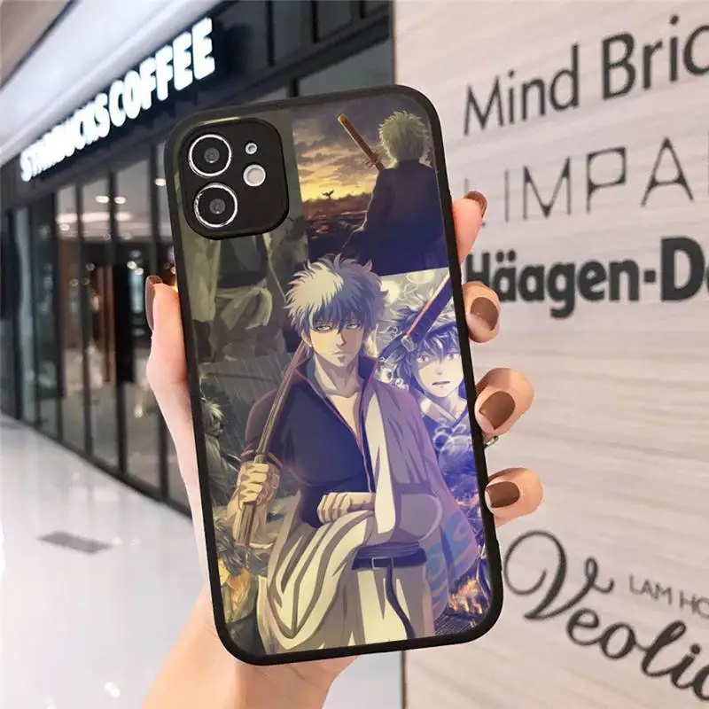 

anime GINTAMA Phone Case Matte Transparent for iPhone 7 8 11 12 s mini pro X XS XR MAX Plus cover funda