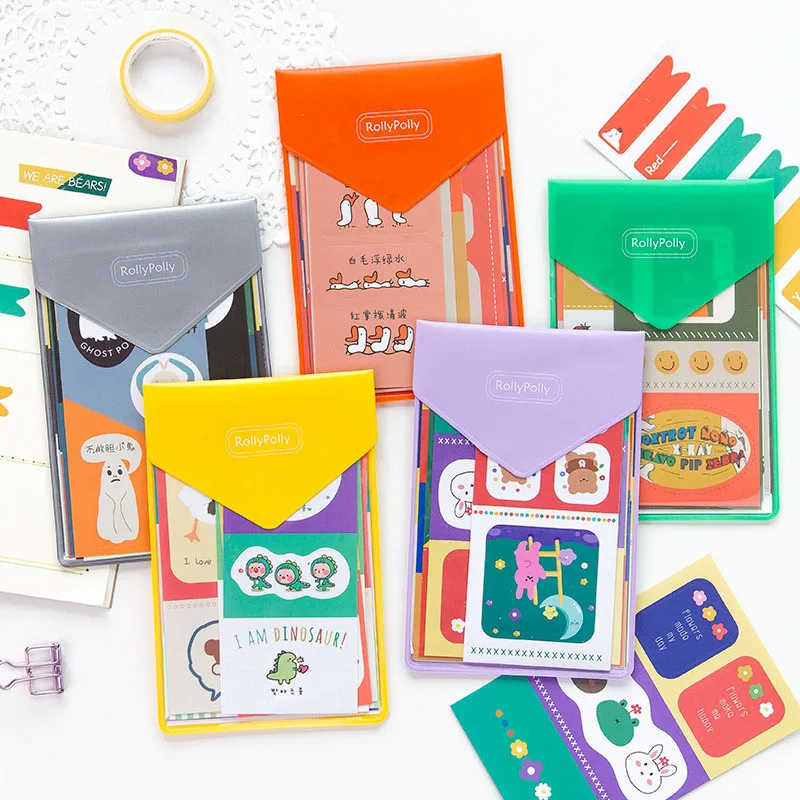 8 листов Kawaii мультяшная наклейка милая клейкая для декора бумажная детей сделай