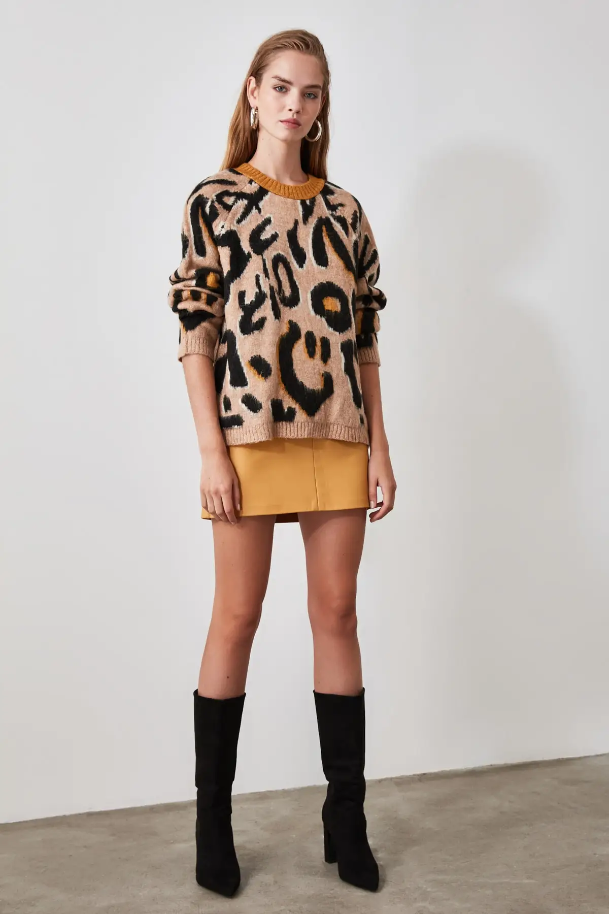 Трикотажный свитер с горчичным узором TWOAW20KZ0777 |