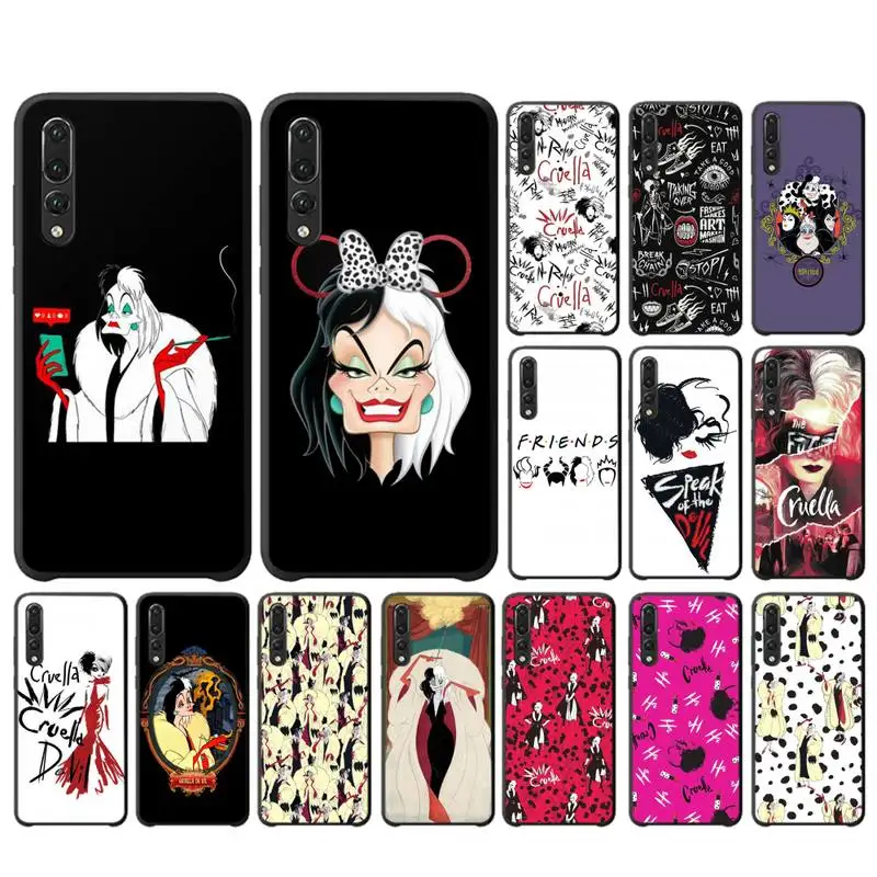 

Cruella-cartoon Phone Case for Huawei P30 40 20 10 8 9 lite pro plus Psmart2019