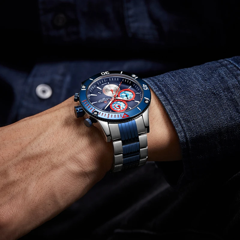 Часы NAVIFORCE мужские деловые брендовые Роскошные модные повседневные спортивные