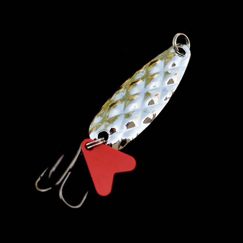 Ананас рыболовная ложка приманки 10 шт./лот 4 5 см 7 г Металл Серебро Золото ромб с