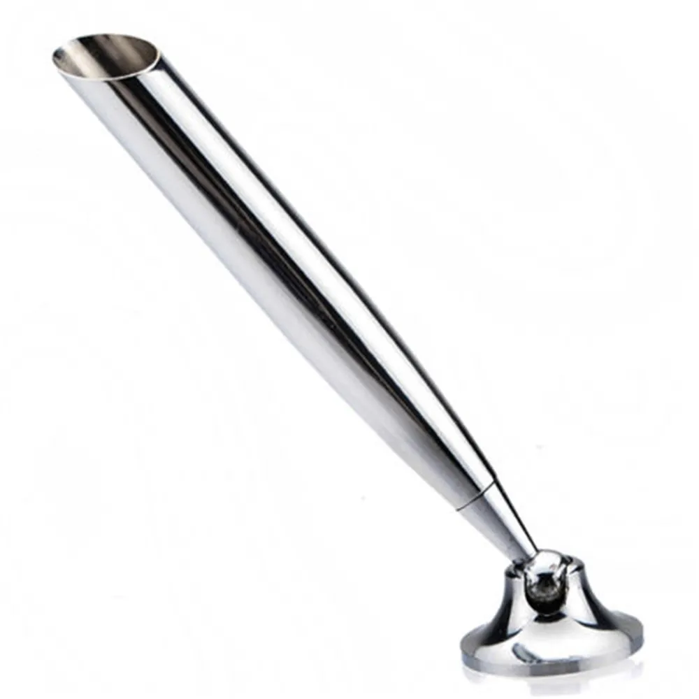 1PCS Desktop Metal Pen Pencil Holder Ball Point Swivel Stand Funnel Foundation Silver Gold As Gift Office Supplies images - 6